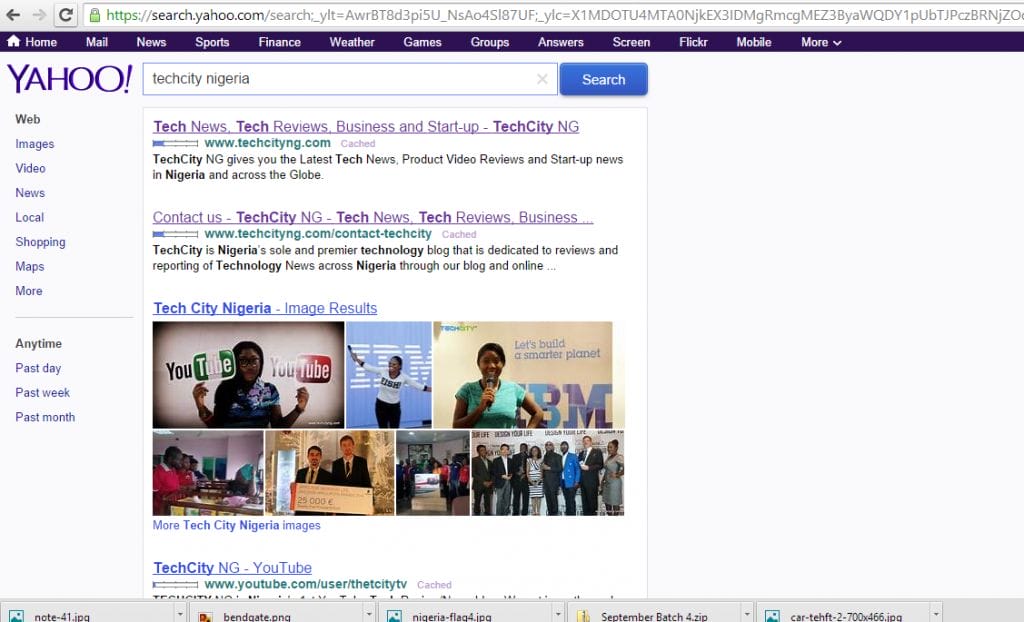 yahoo search