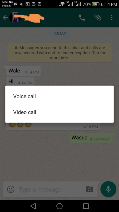 whatsapp video call