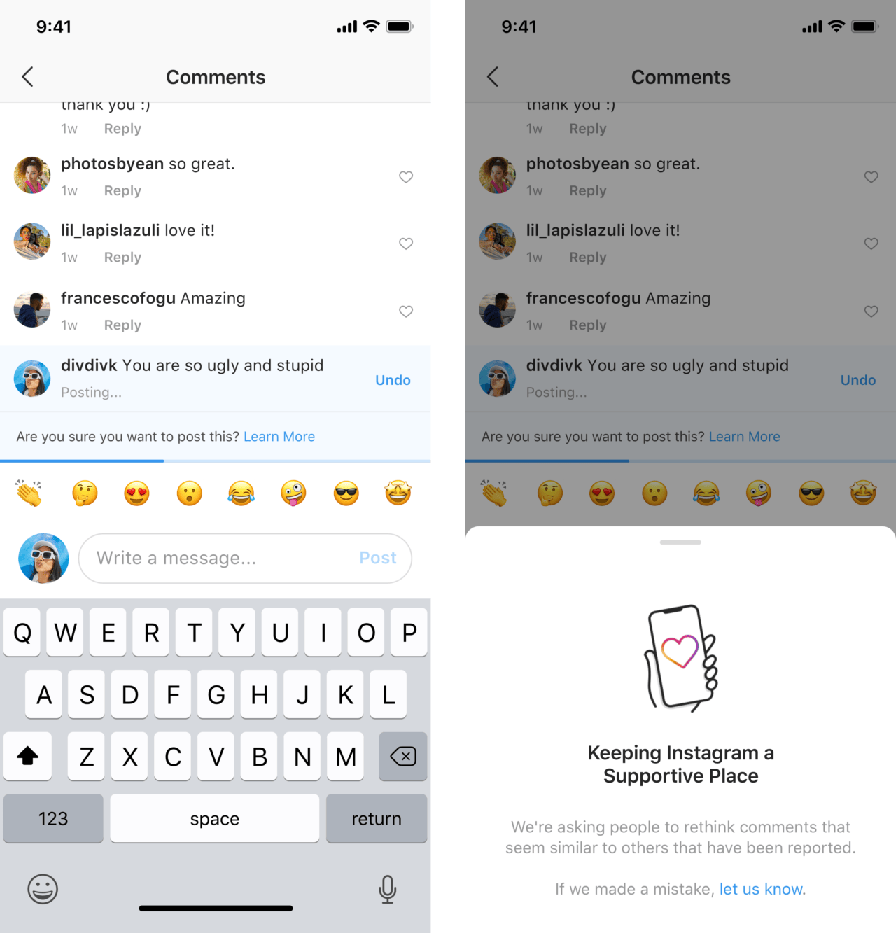 instagram anti-bullying