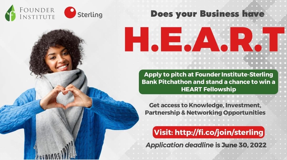 Apply to the Founder Institute-Sterling Bank Fellowship