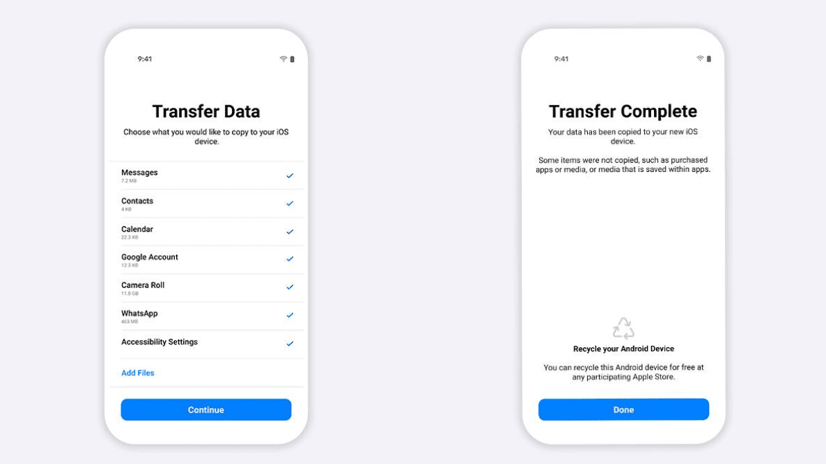 WhatsApp Android to iOS migration