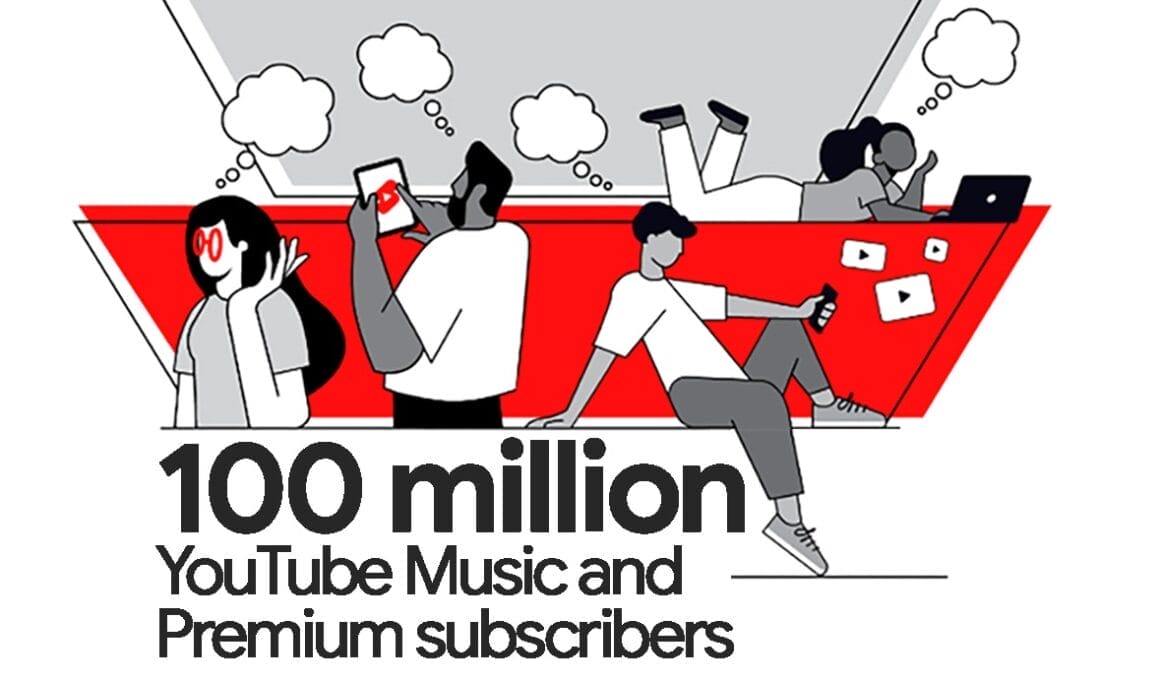 YouTube Music and Premium hits 100 million subscribers
