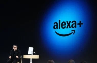 Amazon Alexa+ logo on a dark background, representing the latest AI-powered upgrade.