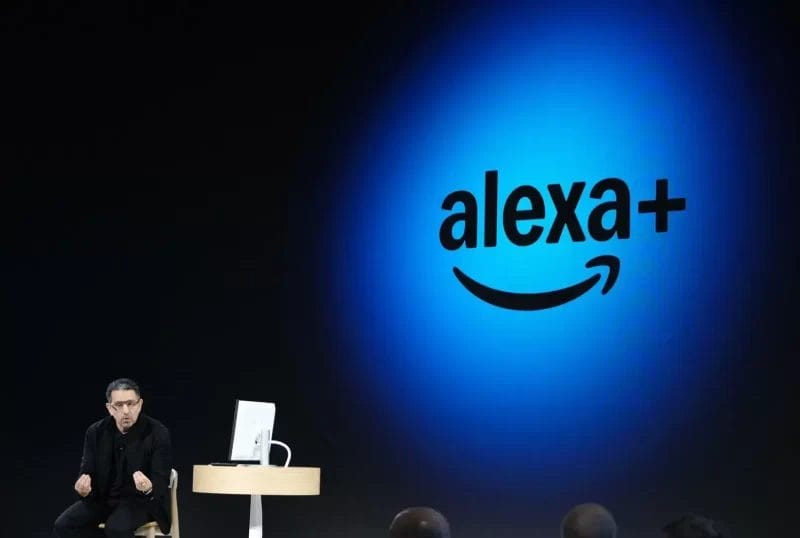 Amazon Alexa+ logo on a dark background, representing the latest AI-powered upgrade.